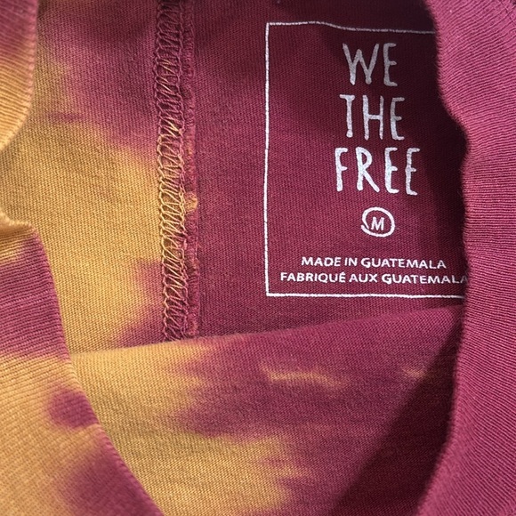 We the Free People Tie Dye Mock neck Shirt Sz M - Picture 3 of 7